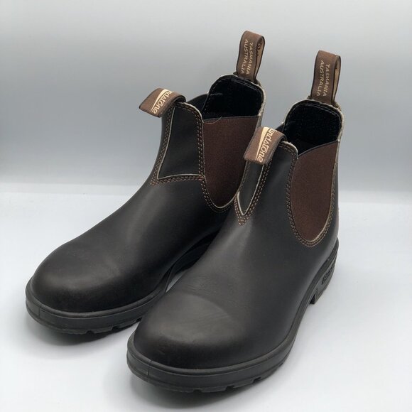 Blundstone Chelsea Boot Mens Size AU 7.5 US 8.5 #500 Stout Brown Leather Pull On - Picture 15 of 15